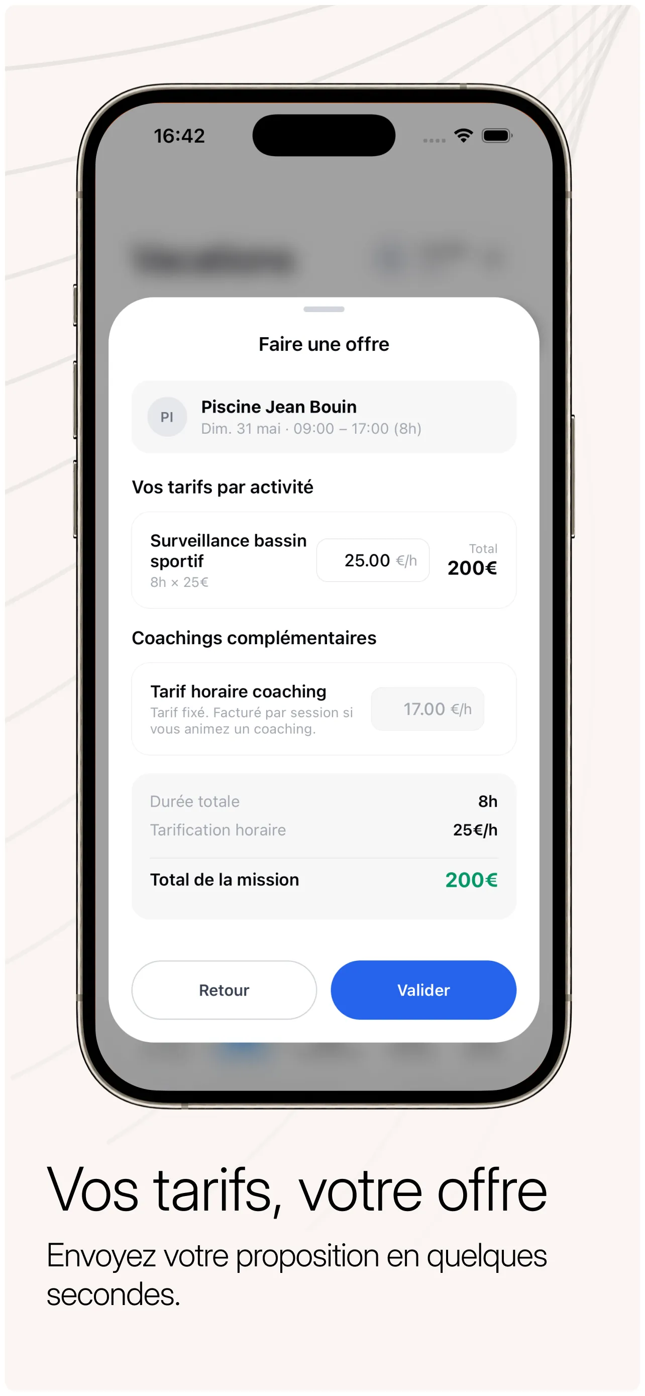 Vos tarifs, votre offre